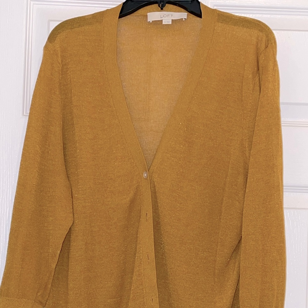 Gold Button Down Cardigan